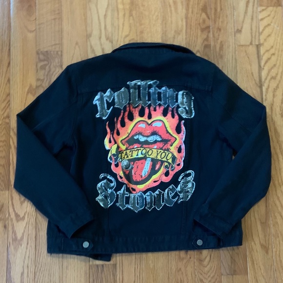 ROLLING STONE BLACK DENIM JACKET - Picture 2 of 4